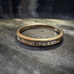 Elegant 14K Yellow Gold & Diamond Band